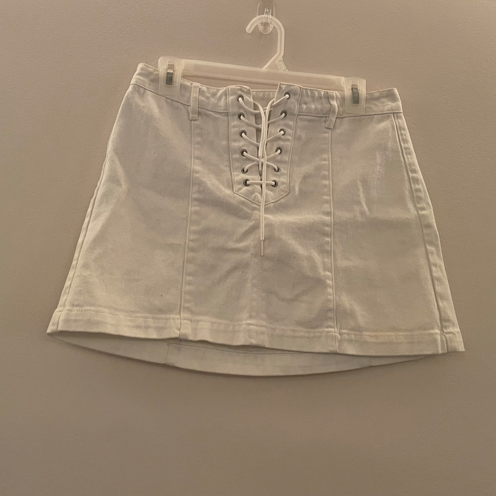 White Denim Skirt - Picture 2 of 3